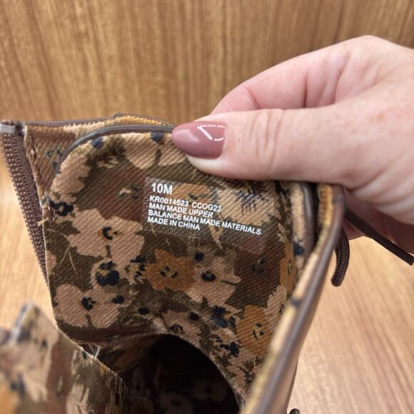 Korks Diana Faux Brown Leather Lace-up Buckle Platform Bootie Women’s 10 M - Picture 9 of 9